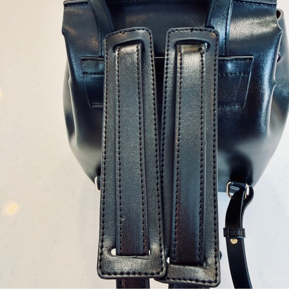 Mansur Gavriel Minimalist Leather Backpack in Black with Red Interior - Picture 11 of 14